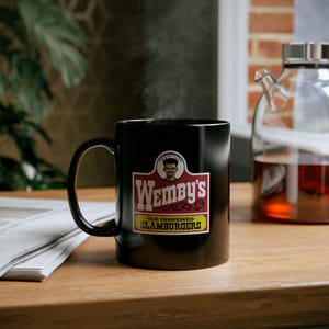 Victor Wembanyama, WEMBYS Mug, San Antonio Spurs Cup, Funny NBA Gift, Wendys Logo Mashup, Basketball Fan Mug, gift for dad, teen gift image 2