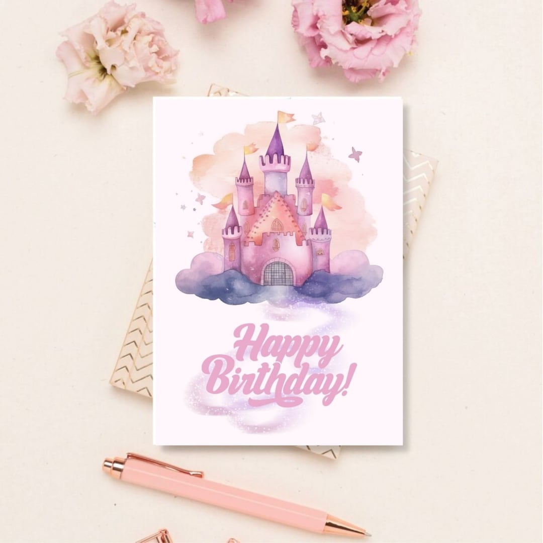 Printable Princess Birthday Card Magical Princess Card for - Etsy