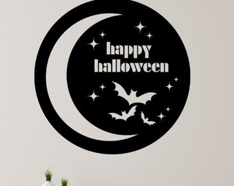 Halloween Metal Wall Decor Halloween Metal Sign Halloween Home Decor Halloween Wall Sign Halloween Decor Halloween Outdoor Sign Bats