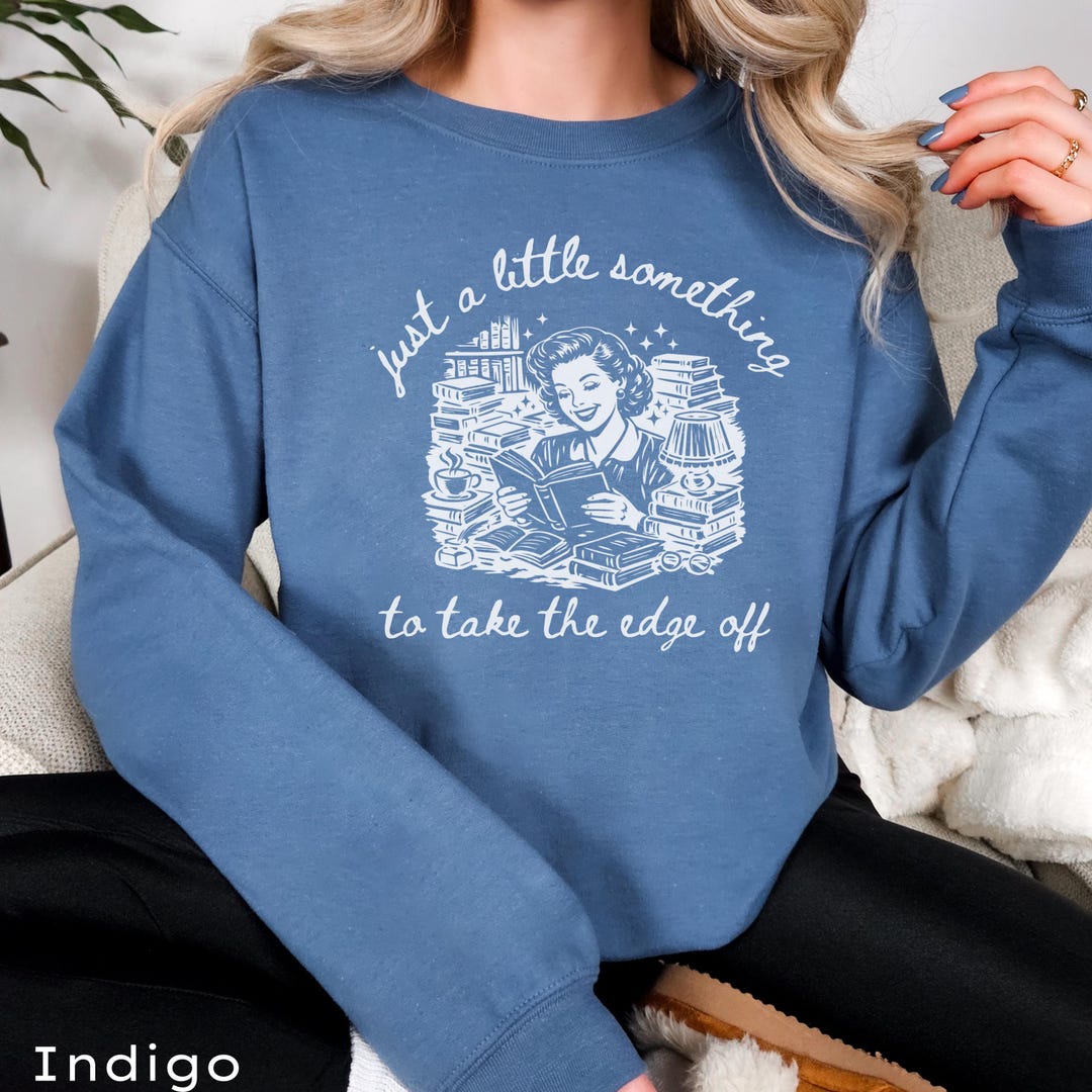 Retro Reader Sweatshirt Bookish Merch Reading Sweater Bookish Cozy ...
