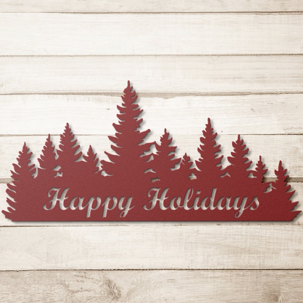 Happy Holidays - Metal Wall Sign | Holiday Decor | Home Decor | Wall Art