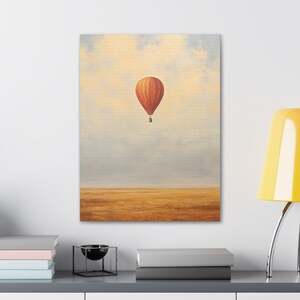Hot Air Balloon Painting - Canvas Wall Art | Premium Canvas | Home Decor | Oil Painting | Hot Air Balloon | Landscape Decor | Wall Art