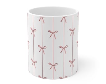 pink bows mug