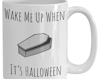 Halloween mug, coffin mug, fall season, spooky season gift, autumn mug, halloween lover