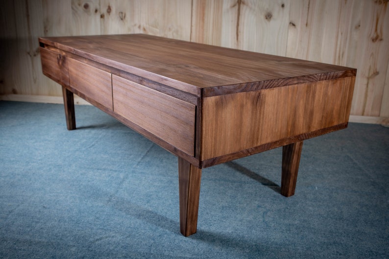 Solid Pine Low Board TV Stand | Nordic Rustic 3 Drawer Media Console image 18