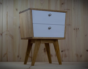 Nordic-style nightstand with angles