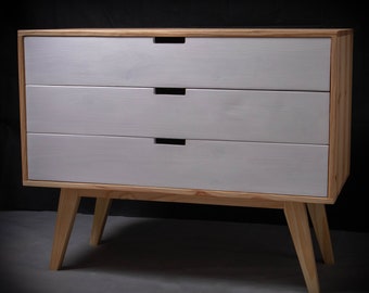 Classic chest of drawers, nordic style inspired with a rustic touch