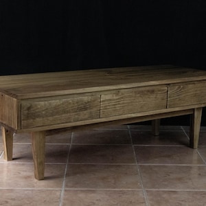 Solid Pine Low Board TV Stand | Nordic Rustic 3 Drawer Media Console image 10