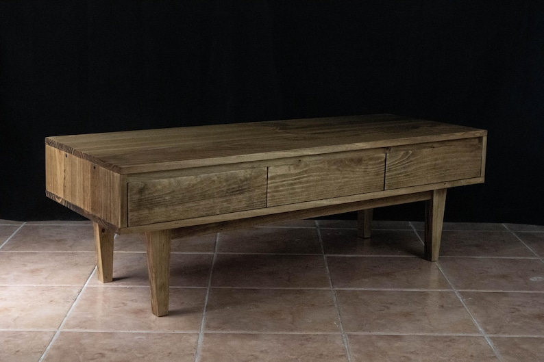 Solid Pine Low Board TV Stand | Nordic Rustic 3 Drawer Media Console image 10