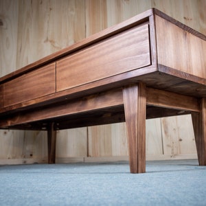 Solid Pine Low Board TV Stand | Nordic Rustic 3 Drawer Media Console image 13