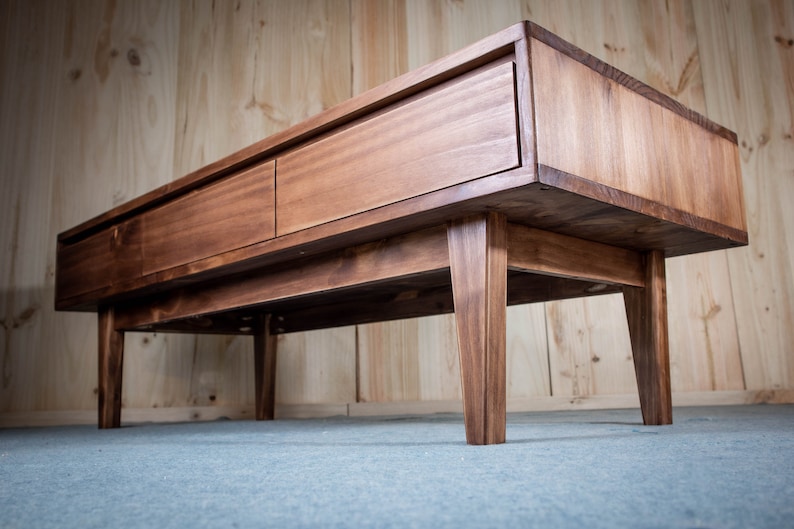 Solid Pine Low Board TV Stand | Nordic Rustic 3 Drawer Media Console image 13