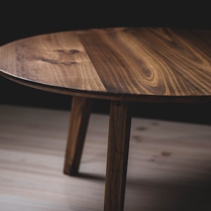 Classic Nordic style Coffee table with three legs. Solid wood