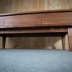 Solid Pine Low Board TV Stand | Nordic Rustic 3 Drawer Media Console image 12