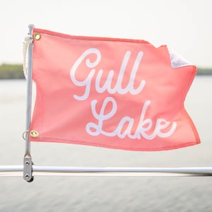 Custom Boat Flag WITH FLAGPOLE