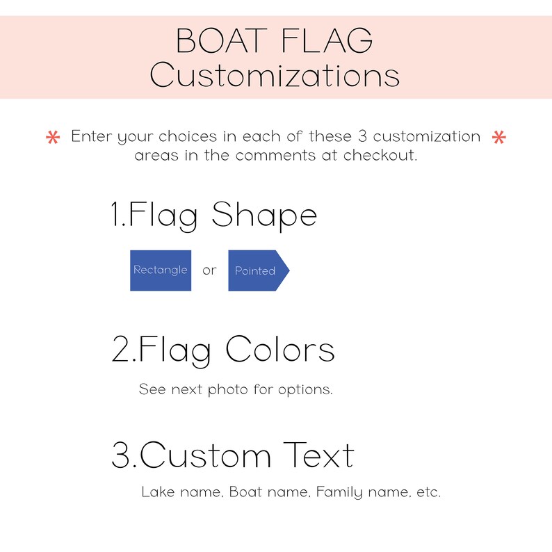 Custom Boat Flag FLAG ONLY Etsy