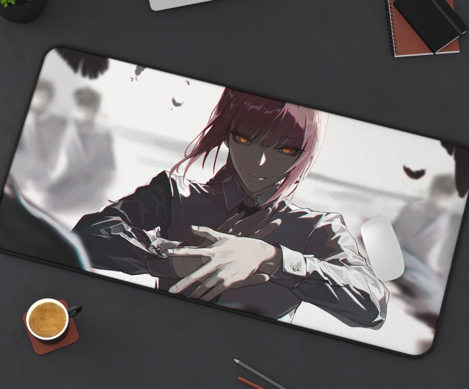 Large Anime Chainsaw Mouse Pad With Wrist Rest Makima Power Aki Denji  Design For PC Gaming, Laptop, And Desk Mouse Pad T230215 From Wangcai06,  $5.64