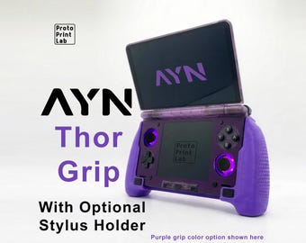 AYN Thor Grip: Ergonomic 3D Printed - Optional Built In Stylus Holders