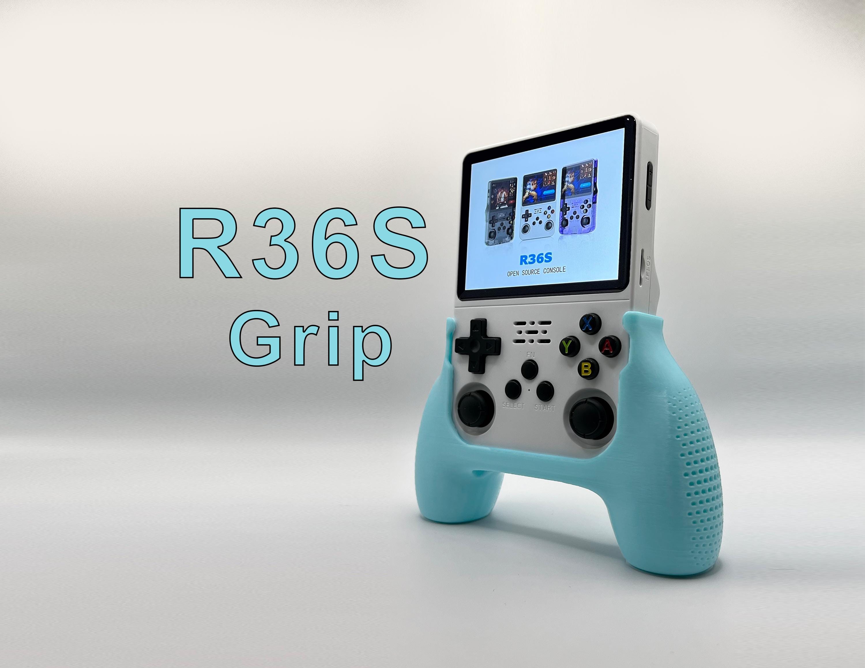 3D Printed Ergonomic Hand Grip For R36S Game Console – PETG Material, White, Comfort Handle For R36 S Handheld (Accessory Only)