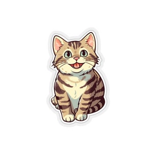 Tabby Cat Sticker | Cat Sticker | Laptop Sticker | Cat Lover Gift | Cute Kitty Decal