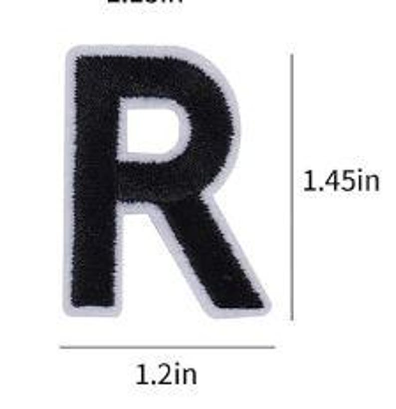 Black and White Embroidered Letter Patches for Name for Graduation Leis ...
