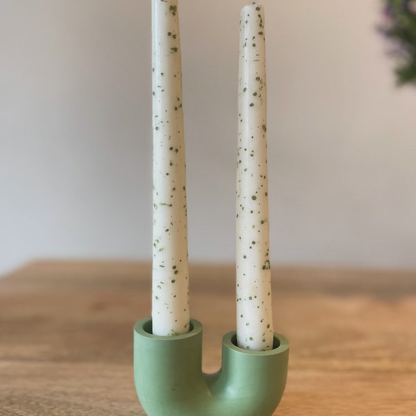 Sage Green U-Shape Candlestick holder