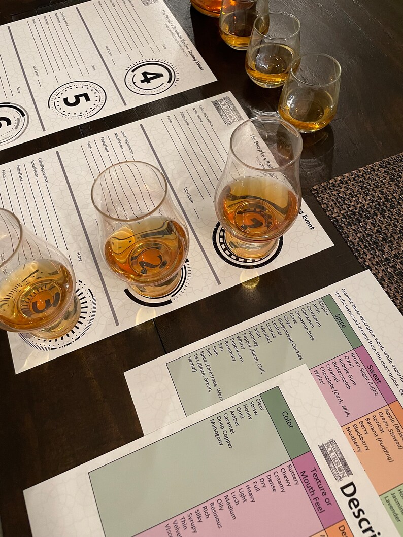 Whiskey bourbon Tasting Kit Digital Download DIY Party Instructions 