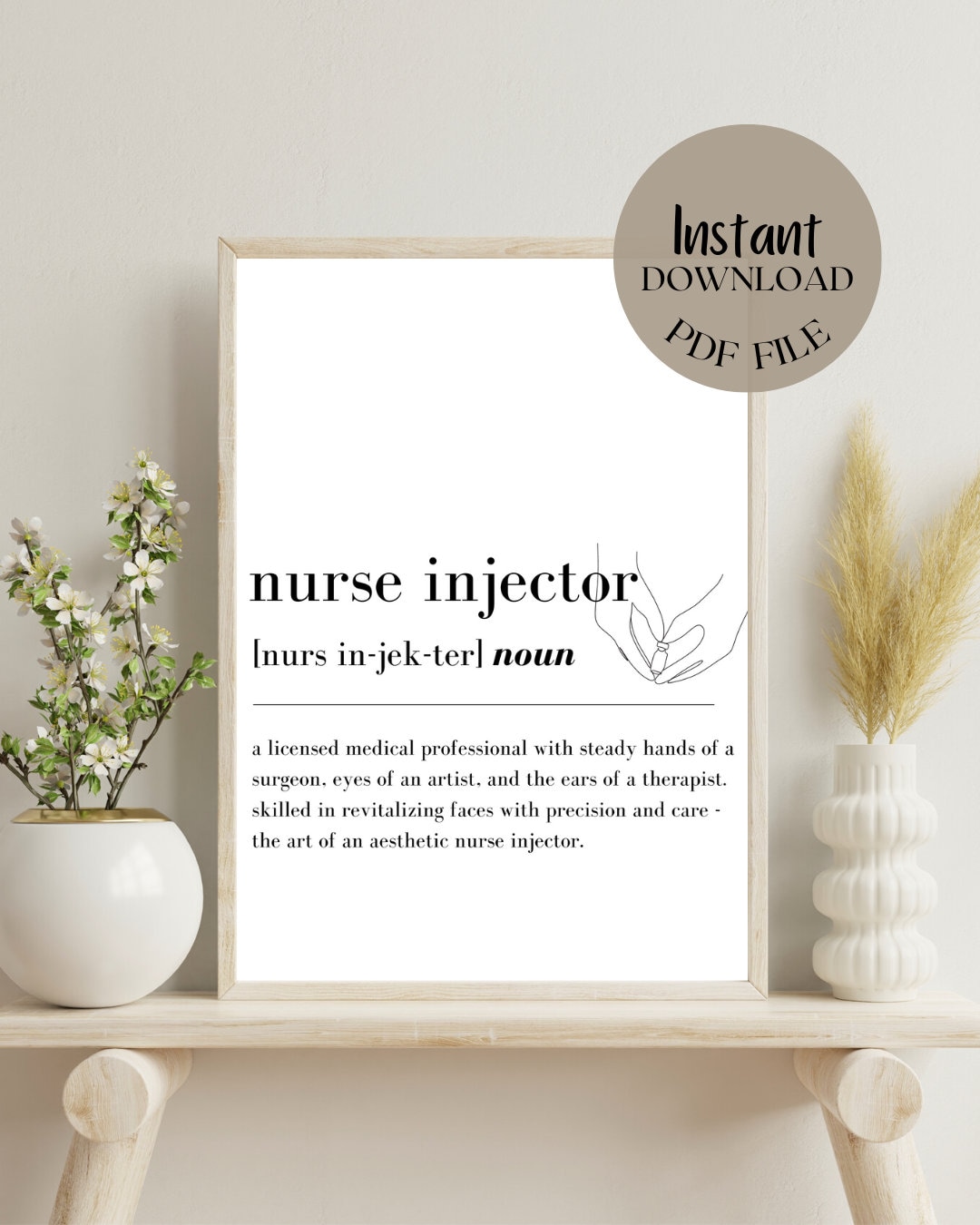 Nurse Injector Definition Spa Decor Esthetician Quote Salon Quote