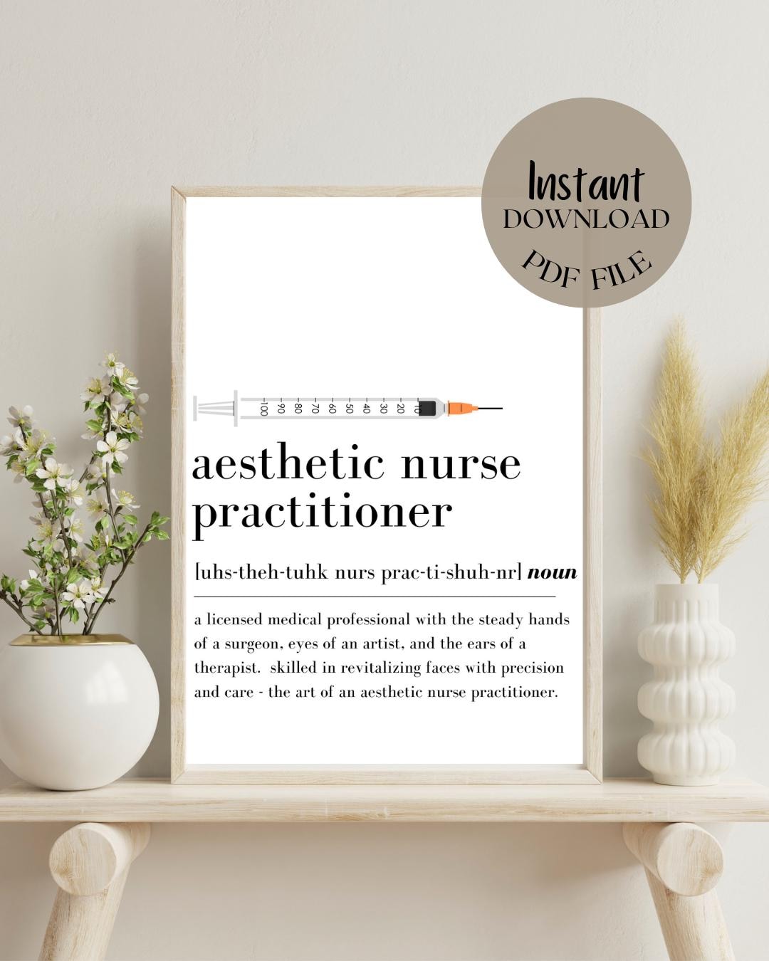 Aesthetic Nurse Practitioner Definition | Spa Decor | Esthetician Quote |  Skincare | Med Spa | Medical Spa | Wall Art | Digital Download - Etsy, image size:1080x1350