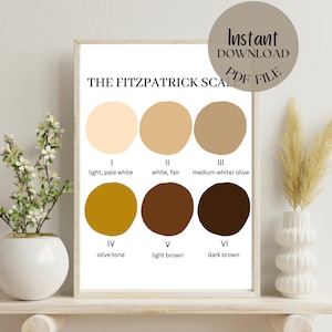 Esthetician Spa Room Decor | Beauty Salon | Skin Care | Instagram Template | Medical Spa | Social Media |  Facial Wall Art | Fitz Scale