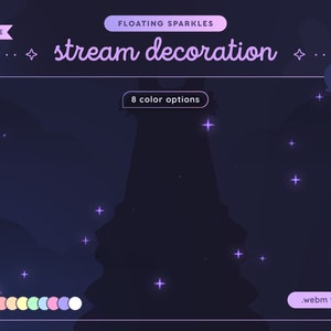 Animated Sparkles Stream Decoration | Glowing Star Sparkles For Streamers, Vtubers | Stream Overlay | White, Pink, Blue, Purple + More | OBS