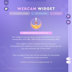 Animerad tonad webbkamerakantwidget med glöd, StreamElements | Helt anpassningsbar | Twitch, YouTube, Kick | Överlägg för streamers bild 3