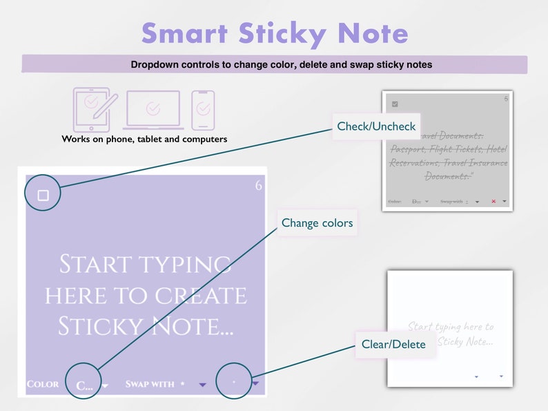 Sticky Notes Planner - Google Sheet Canvas for Your Creativity | 2024 ...