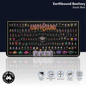 RPG Desk Mat - Earthbound Bestiary, High Resolution, 2 Sizes Available XL XXL