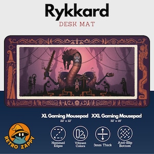 Rykkard, Elden Ring - Gaming Desk Mat, Two Variations, Different Sizes, Extended Mouse Pad, Large Mouse Pad, 16x32, 12x22 Desk Mat