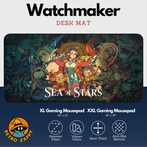 Sea of Stars Watchmaker Desk Mat – XL / XXL Gaming Mouse Pad, Extended Desk Mat