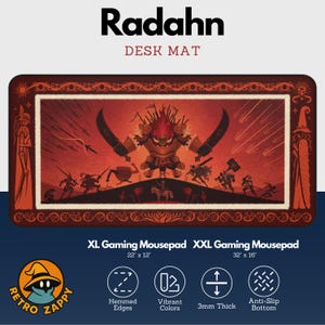 Radahn, Elden Ring - Gaming Desk Mat, Two Variations, Different Sizes, Extended Mouse Pad, Large Mouse Pad, 16x32, 12x22 Desk Mat