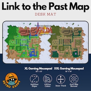 Link to the Past Map Desk Mat – XL / XXL Gaming Mouse Pad, Extended Desk Mat