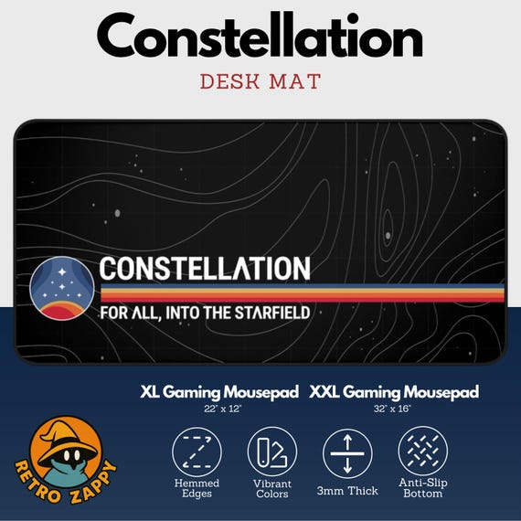 thumbnail image 2 of Starfield Constellation Space Gaming Desk Mat Mouse Pad, Starfield... 2 of 9