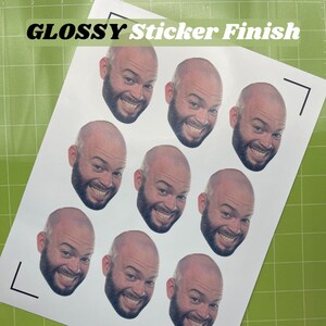 Custom Face Stickers - 6 Sizes, Waterproof Stickers, Birthday ...