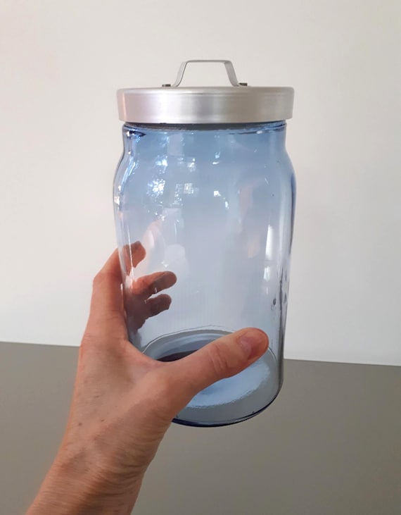 IKEA Burken Vorratsglas aus blauem Glas – luftdichter Küchenbehälter