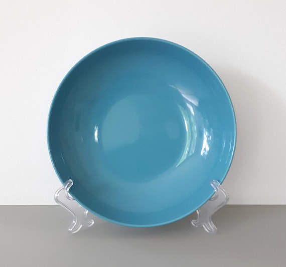 IKEA Large Ø 24 Cm / 9.5'' Soup Bowl, Deep Plate in Turquoise Blue Gloss Color - # 18691 - Made in Romania - SOLD INDIVIDUALLY