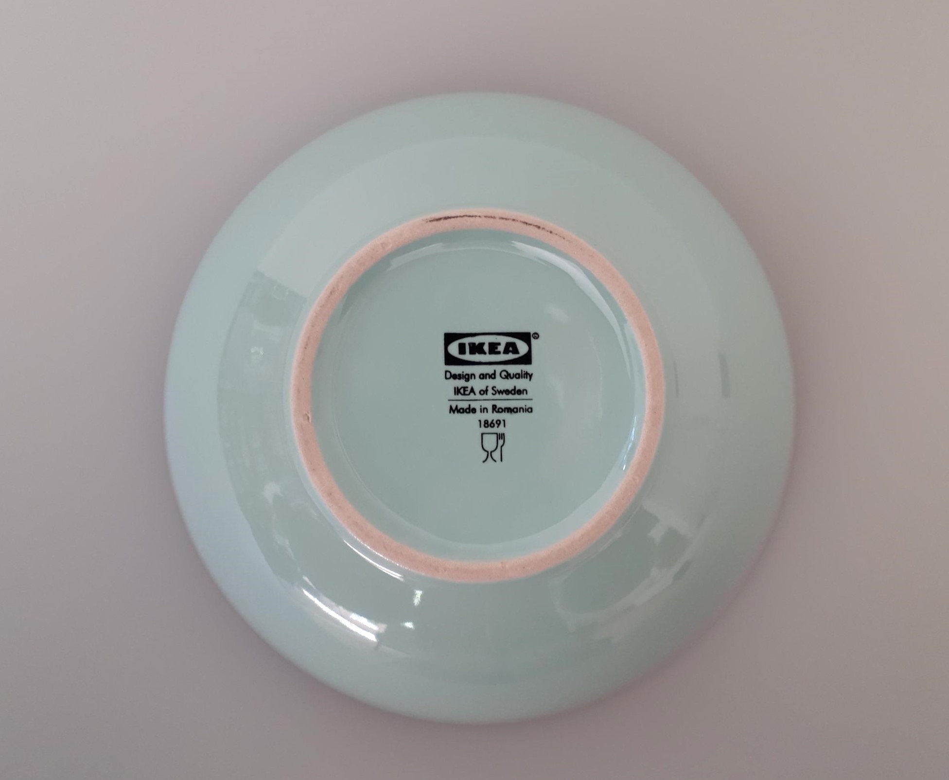 Marilynsvintagenl- Ikea Ø 16.5 Cm/6.5'' Cereal Bowl in Seafoam Mint Green Color Gloss Finish- Ikea 18691 Made in Romania - SOLD INDIVIDUALLY