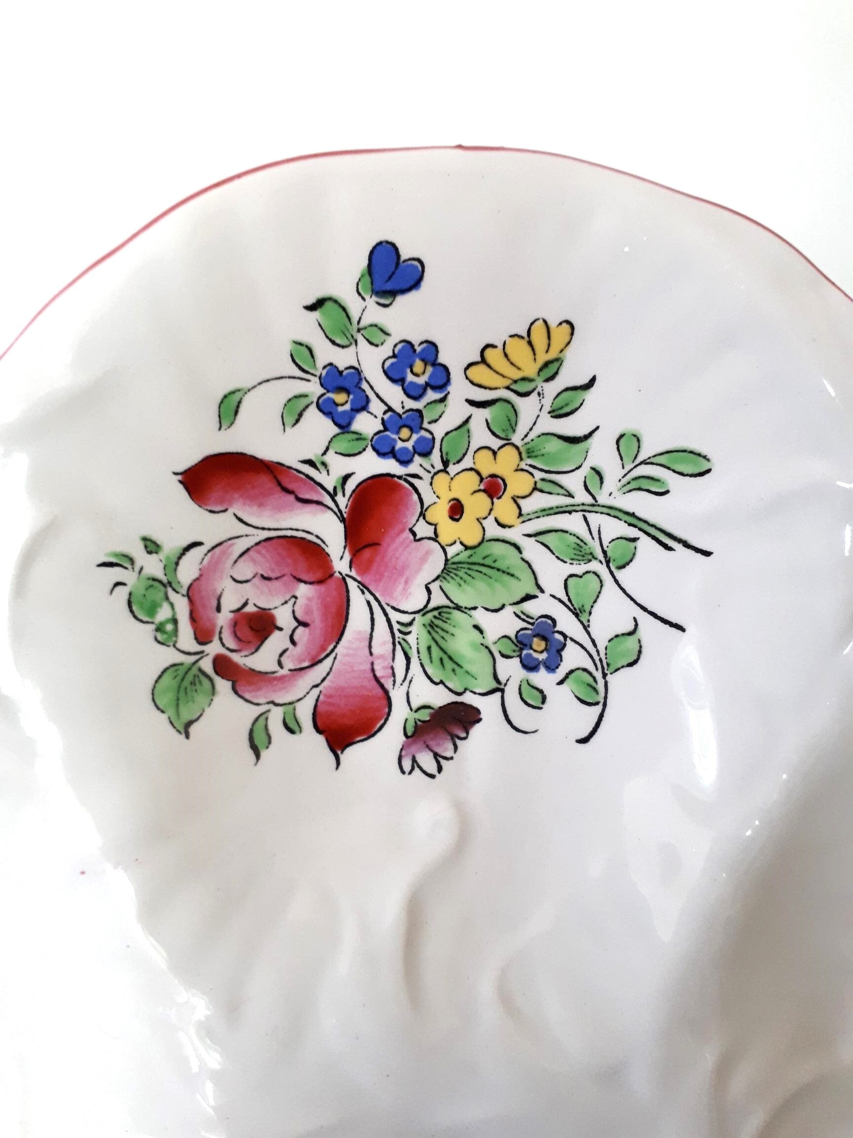 Marilynsvintagenl- Antique French Luneville Oyster Plate