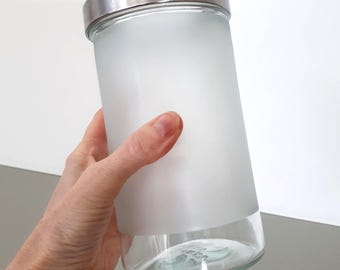 MarilynsVintageNL – IKEA DROPPAR Frosted Glass Kitchen Canister – Airtight Lid, 18cm / 7''