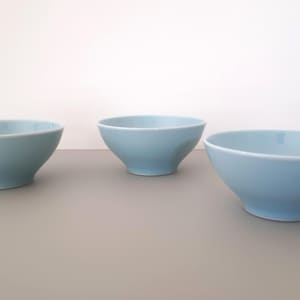 MarilynsVintageNL - Set mit 3 Müslischalen IKEA 365+ in Hellblau / Türkis - Design Susan Pryke- Ikea # 13286 Made in der Türkei 1990er Jahre