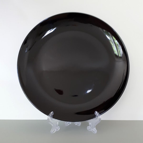 MarilynsVintageNL- IKEA SMALL Ø 21 cm / 8.26'' PLATE, Side Plate in Black Gloss Color - Ikea #12011 - Made in China - Price is For One Plate