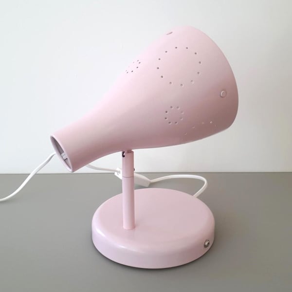 MarilynsVintageNL - Vintage Ikea SNÖIG Lamp – Pastel Pink Wall Sconce, 1990s (EU Plug)