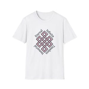 Eternal Knot T-Shirt, Symbolic Design Tee, Unisex Graphic Shirt, Spiritual Gift, Casual Style Wear, Infinite Love Shirt, infinity, timeless