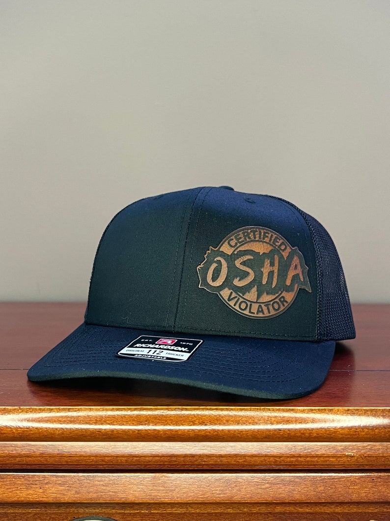 Certified OSHA Violator, Richardson 112 Trucker Hat, Funny Hat, Gift for Man, Gift for Husband, Boyfriend gift, Trendy Hat image 2