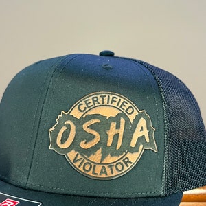 Certified OSHA Violator, Richardson 112 Trucker Hat, Funny Hat, Gift for Man, Gift for Husband, Boyfriend gift, Trendy Hat image 3